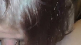 Samantha Gives Oral Pleasure To A Man'S Penis