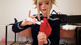 Himiko Toga Fra My Hero Academia Nyder At Blive Kneppet Og Dækket Af Sperm I Sit Attraktive Ansigt