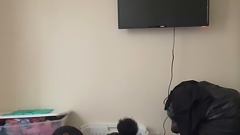 Intense Rough Sex With A Curvy Ebony Teen Caught On Camera