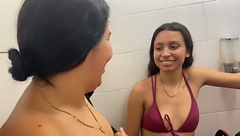 My Friend And Her Stepsister Share A Steamy Kiss Before Heading To The Pool
