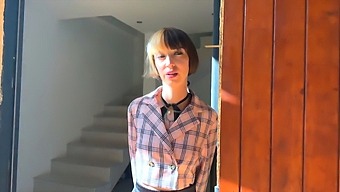 First-Time Anal Penetration For French Babe With Small Tits
